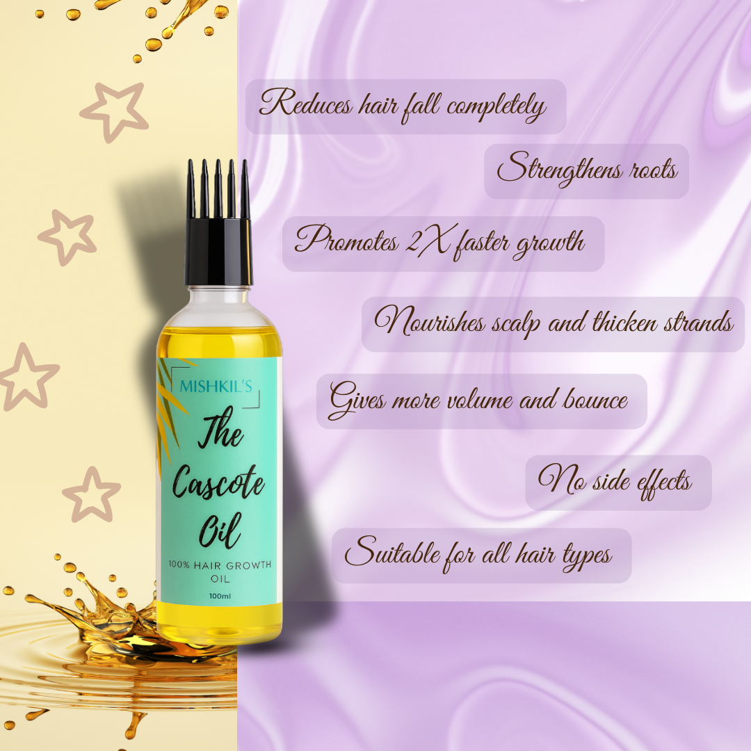 The Cascote Hair Growth Oil | Rosemary & Tea Tree Oil for Faster Hair Growth & Reduced Hair Fall (50ml / 100ml)