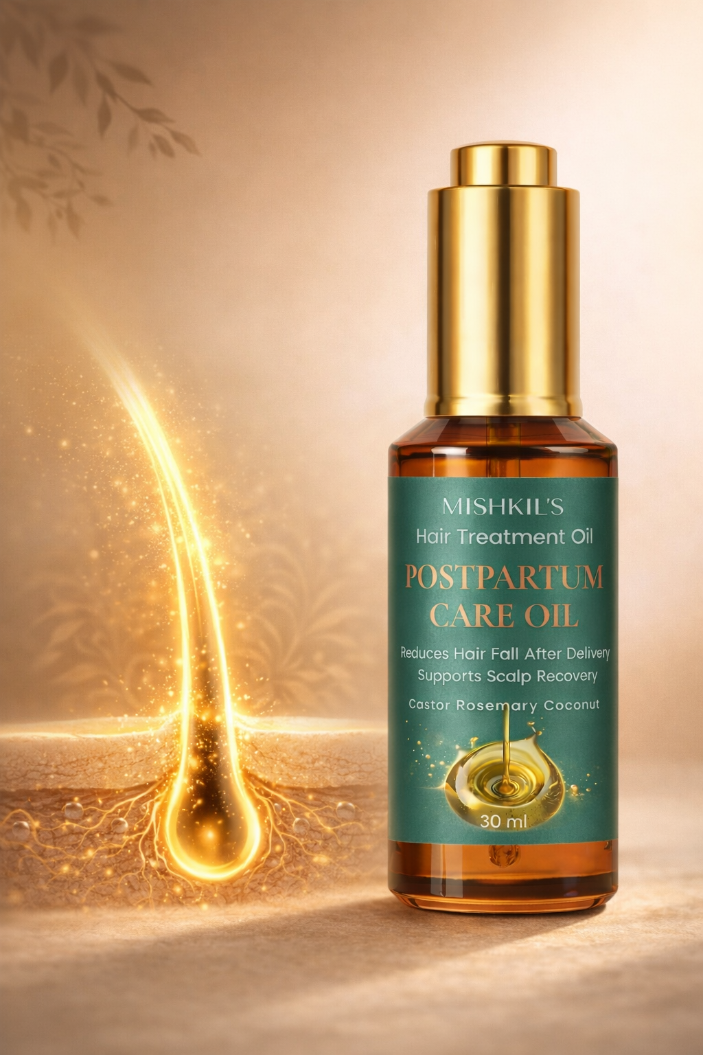 Postpartum Hairfall Treatment Oil 30ml | Daily Hair Fall Control & Scalp Nourishment for New Mothers