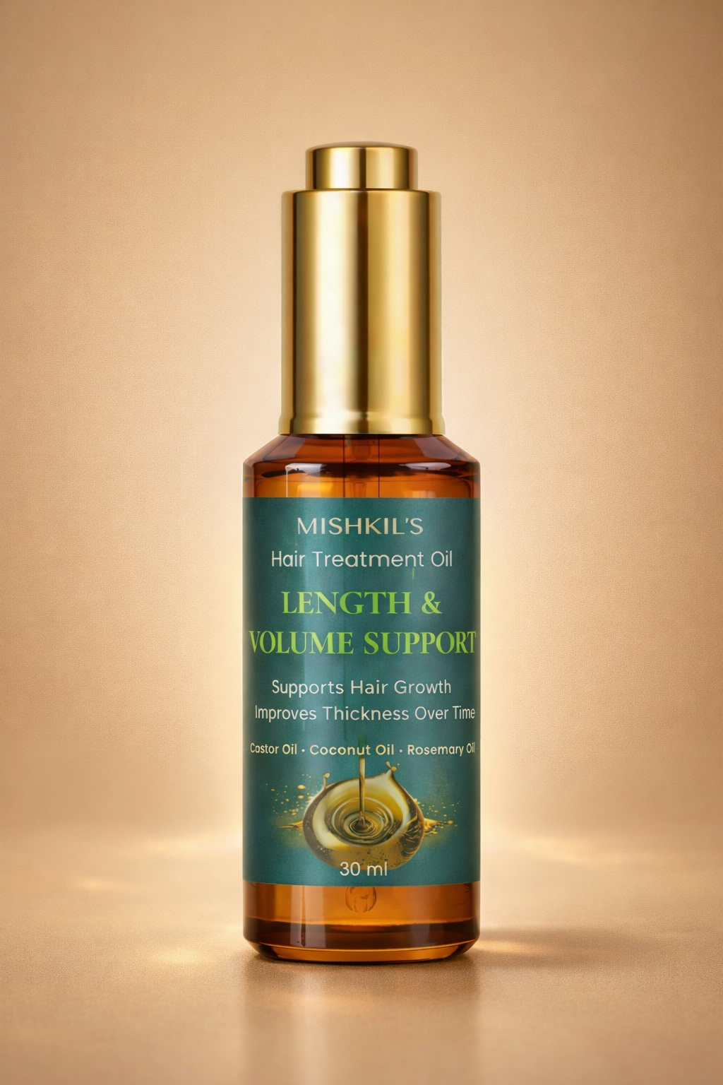 Length & Volume Hair Oil 30ml | Rosemary & Onion Oil for Longer, Thicker Hair – Weekly Growth Treatment