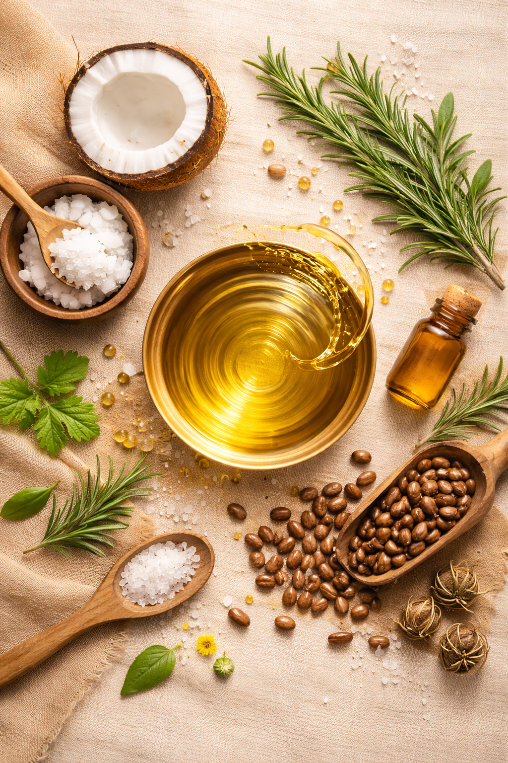 Length & Volume Hair Oil 30ml | Rosemary & Onion Oil for Longer, Thicker Hair – Weekly Growth Treatment